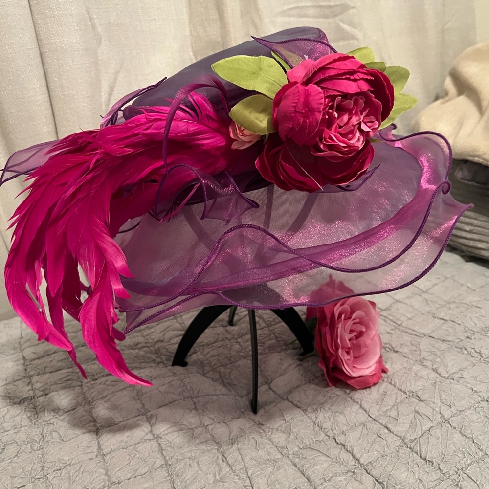 Elegant Purple and Pink Fascinator